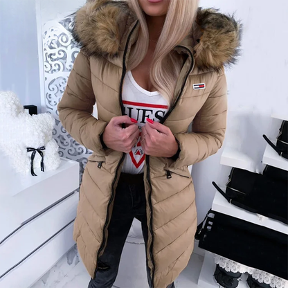 Women's Down Coat with Hood