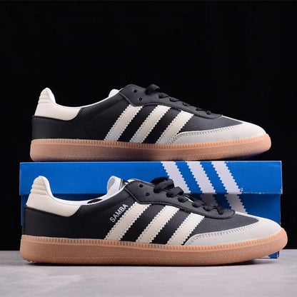 Smba Retro Contrast Sneaker – Black & Cream Gum Sole