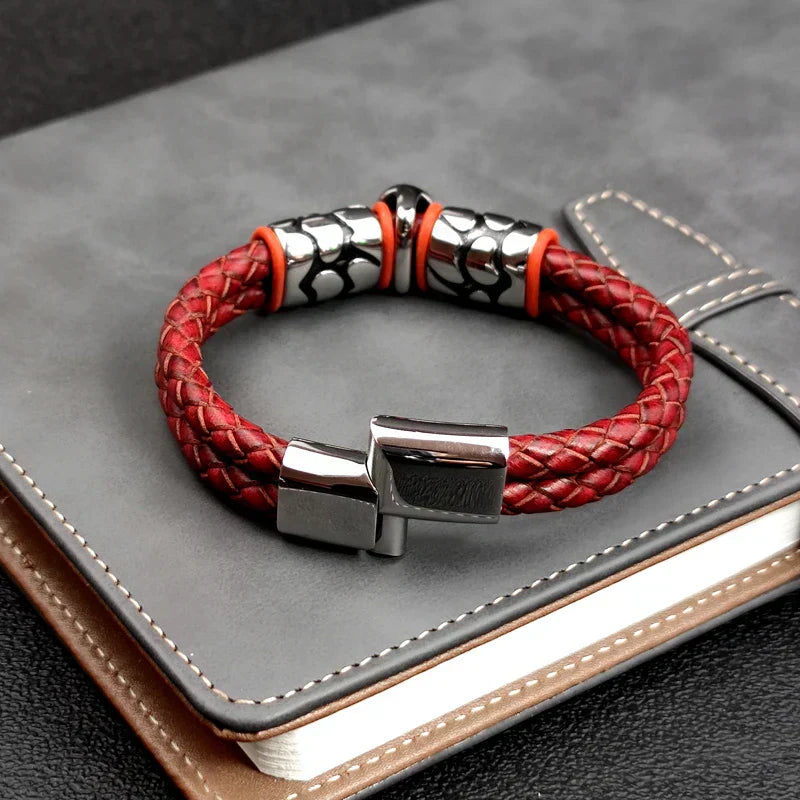Obsidian Skull Bracelet
