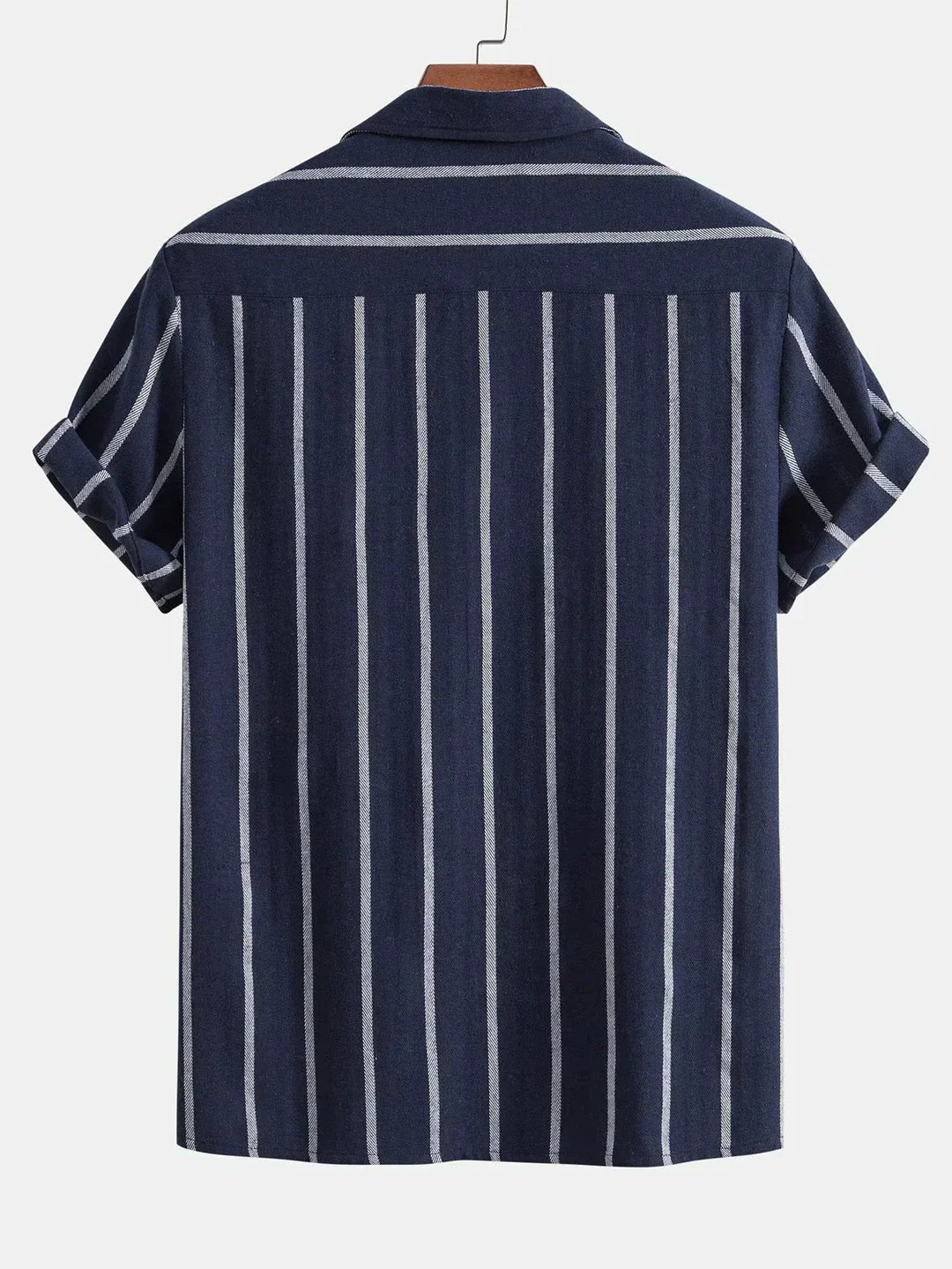 Men’s Striped Cuban Shirt & Shorts Set