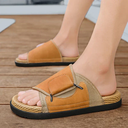 Ethan Leather Slides