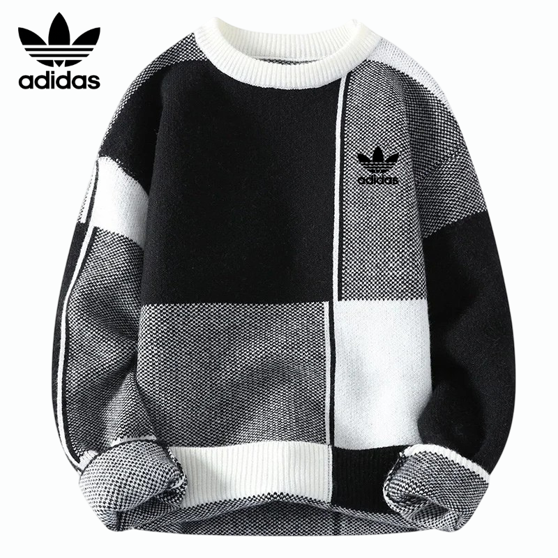 AD™ Patchwork Knit Sweater – Retro Warmth Meets Modern Street Style