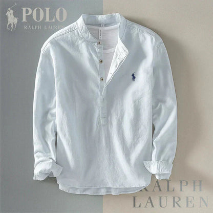 Chic Mandarin Collar Shirt