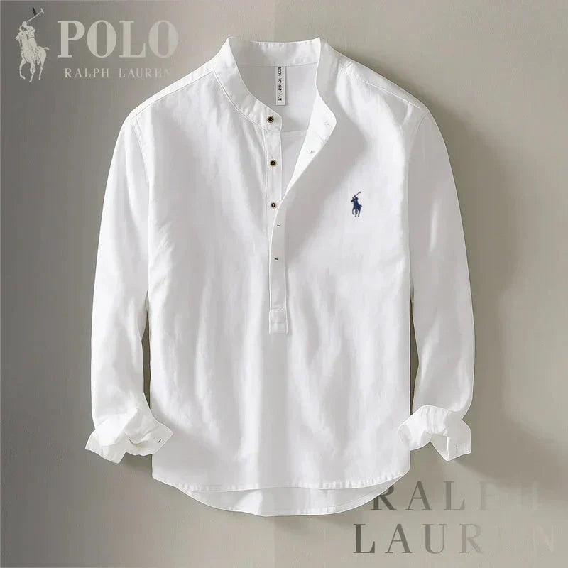 Chic Mandarin Collar Shirt