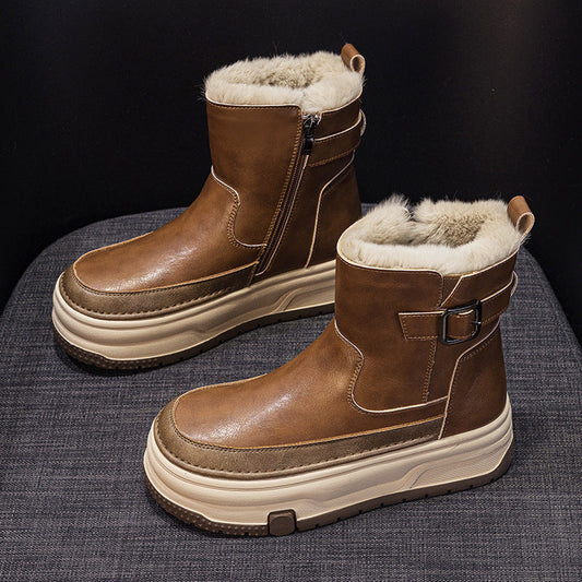 Warm Velvet Short Boots