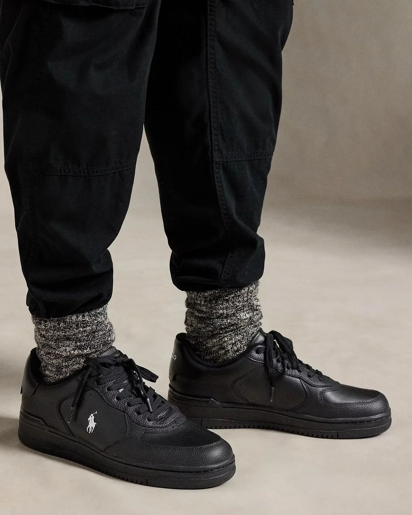 RL™ Leather Sneakers – Black